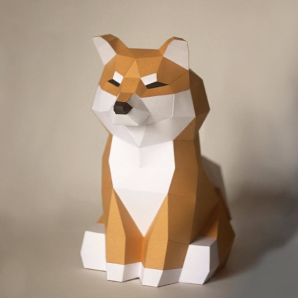 Swotgdoby 3D Pappershantverk, DIY Handgjord Origami, Geometriskt Papper