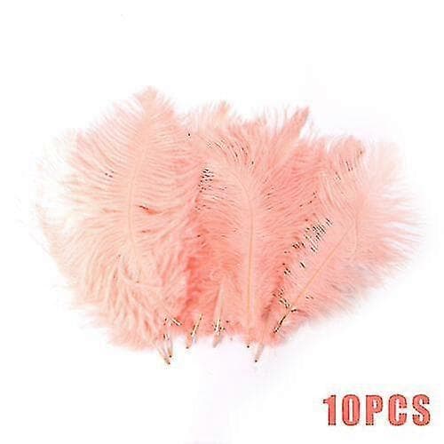 1~50-pakning 30-35 cm store strutsefjær, pyntefjær til bryllup og fest Pink 1pcs