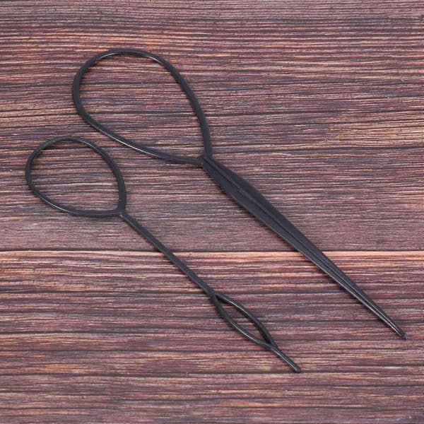 4 stk. Topsy Tail Hårstyler Hårstil Hårtwister Snare Loop Sort black