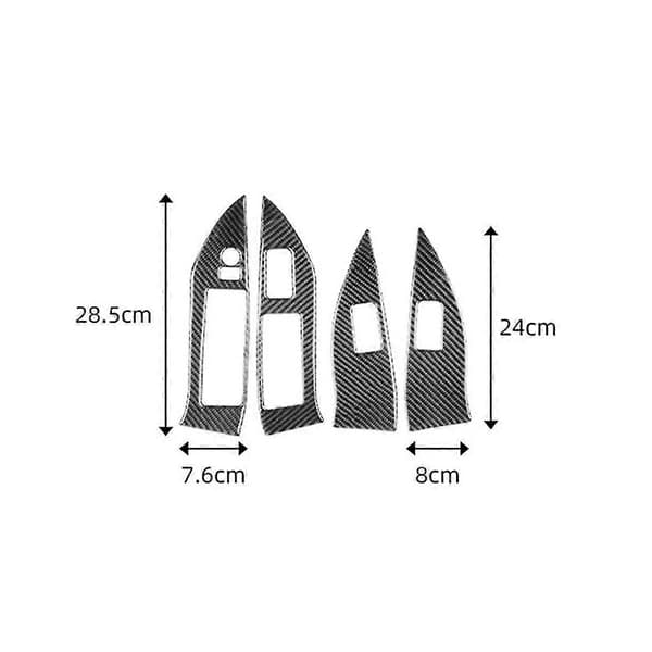[LCS]Fiber Ow Glass Lift Button S-Cover Door Armrest Panel Sticker For Forester 2013-201