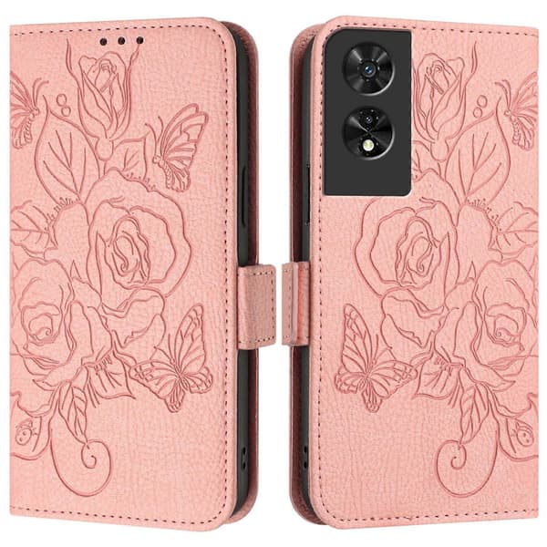 RFID Lærveske for TCL 505 Pink