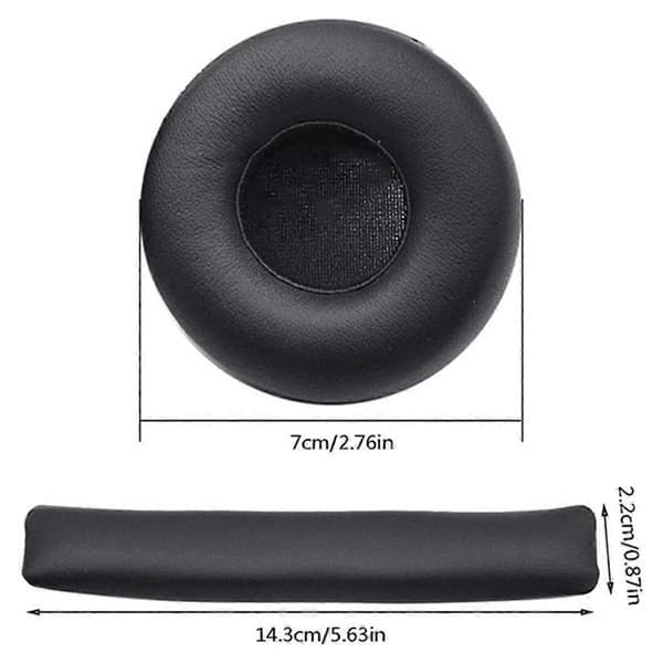 [LCS] For Synchros E40BT E40 Bluetooth-hodetelefoner Øreputer Pute Trekk Skinn Hodebånd Erstatning Hodebjelke Black