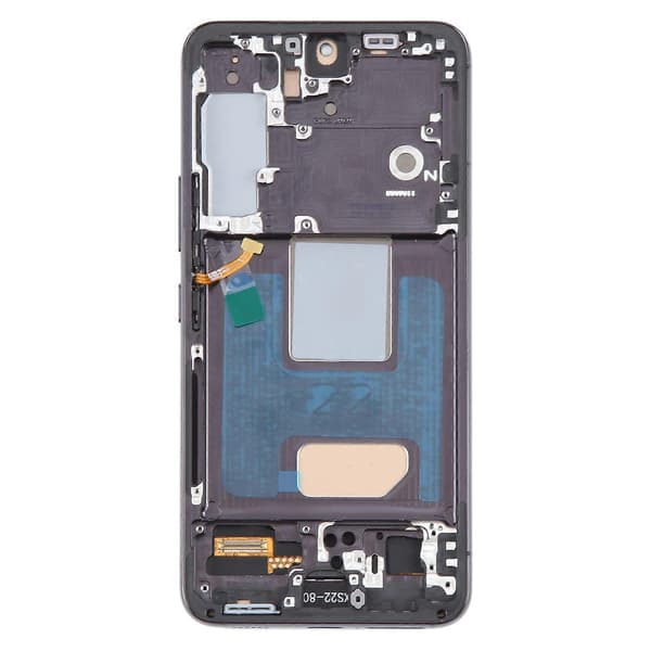 Til Samsung Galaxy S22 5G SM-S901B EU-version TFT LCD-skærm Digitizer komplet samling med ramme (sort) Black
