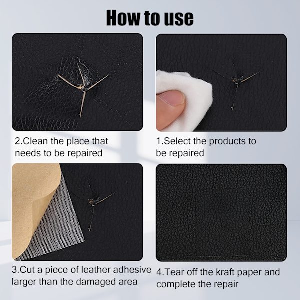 [LCS]INF Self-adhesive Repair Patch Artificial Leather 50x138 cm Sort