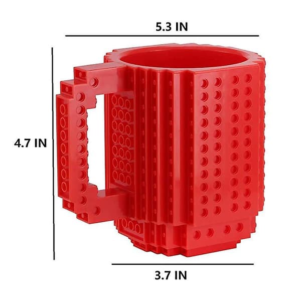 [LCS] Murstensformet Kreativ Byggeklods Krus (tilfældige klodser) Red