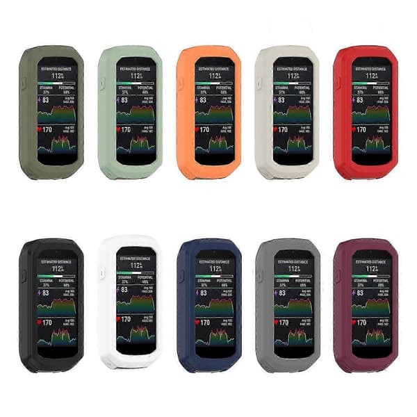 For Garmin Edge 1050 Silikon Beskyttelsesveske Sykkelcomputerdeksel - Midnattsblå Dark Grey