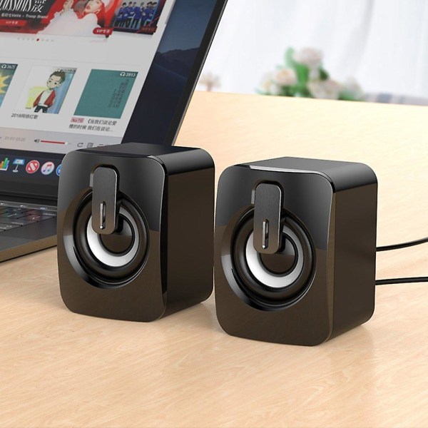 Mini Datorhögtalare USB Kabelanslutna Högtalare 3D Stereo Ljud Surround Högtalare För PC Laptop Notebook Ej Bluetooth Högtalare White