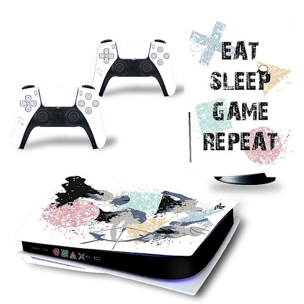 Til ps5 disk skin sticker til ps5 decal sticker konsol + 2 controller skin sticker til sony playstation 5 disk version skins Leave item code