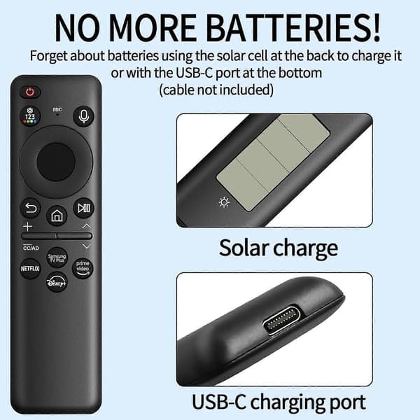 [LLC] 2025 Nyeste modell BN59-01432A Solar stemmefjernkontroll for Samsung TV