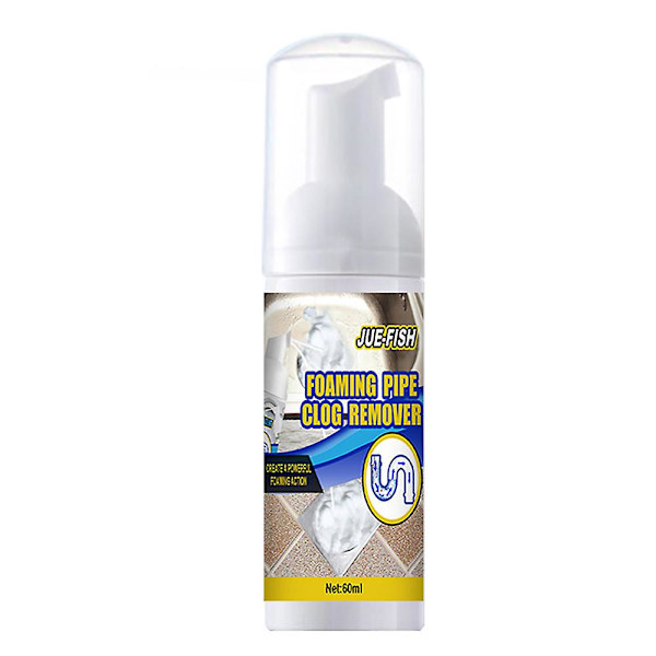 Rengöringsmedel för diskho och avloppsskum, rörrensare, deodorant, snabbverkande skumrengöring kompatibel med diskbänk och toalettstol 60ML