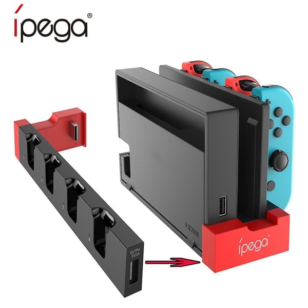 Styrbasstöd för nitendo nintend nintendo switch konsolstativ docka tillbehör controller spelhållare joyicon laddning Pg-9186