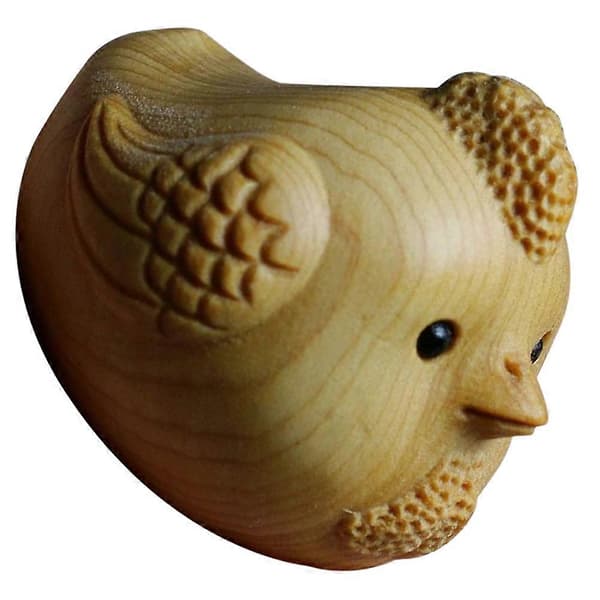 Trekyllingfigur utskåret ornament til hjemmet 4 stk. skrivebordskyllingdekor