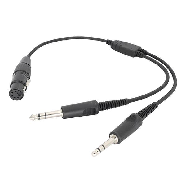 [LCS] Til Airbus XLR til GA Dual Plug 5-bens Aviation Headset-stik Han til Hun Aviation Earphone Wir As Shown