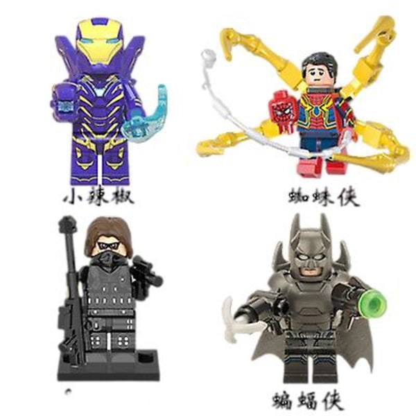 Avengers Iron Man Beauty Team Thanos Thor Spider Minifigur Byggeklodser