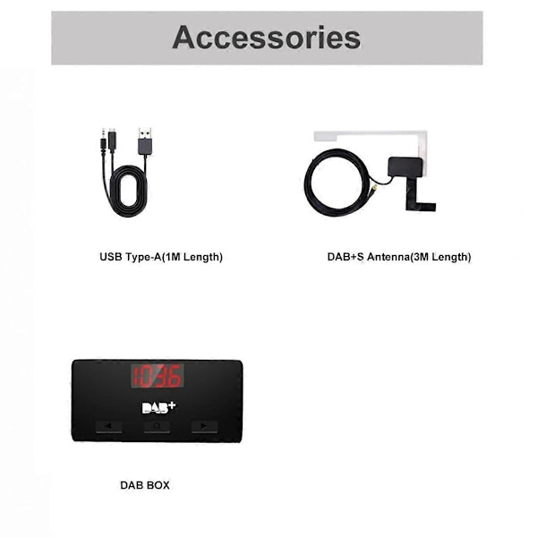 [LCS] DAB+-antenn med USB-adaptermottaker Android-bilstereospiller Bil-GPS-mottaker DAB+-signalmottaker
