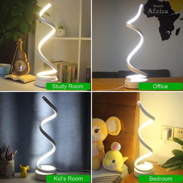 [LCS] LED-bordlampe, moderne minimalistisk spiralbordlampe