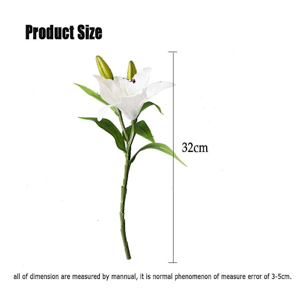 1 st Hem Vardagsrum Dekor Vit Rosa 32cm Real Touch Blommor|Konstgjorda & Torkade Blommor