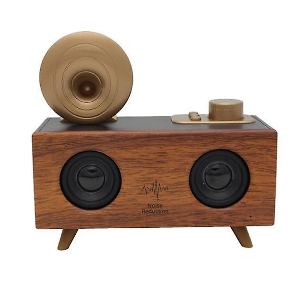Trådlös Bluetooth-högtalare för hemmet 10W Högeffekts Subwoofer Högtalare Super |Portabla Högtalare (Brun)