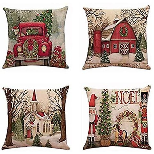 Firkantet Juledekor Putetrekk, 45x45 Juletema Deco