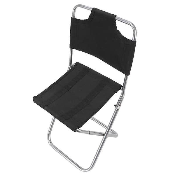 Fällstol Andningsbart tyg Bärbar Liten Ryggstöd Fiskestol för Camping Grill Backpacking