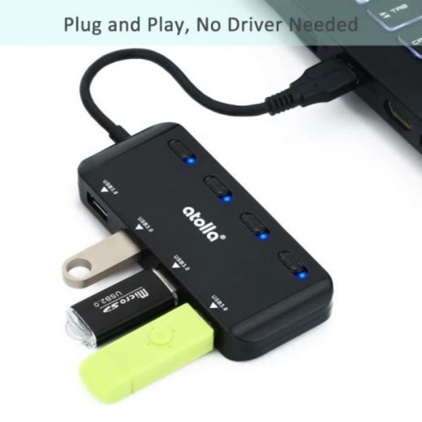 USB 3.0 -keskitin virtajohdolla, Multi 4 erittäin ohut moni-USB-portti