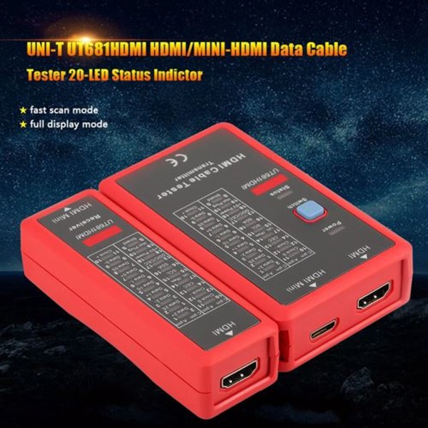 UNI-T HDMI Bærbar High Definition Kabel Tester NF-622 LED Ch