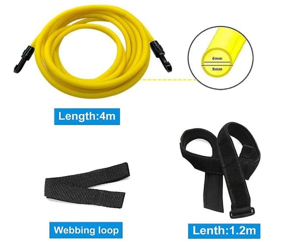[LCS] Simträningsbälten Sim Bungee Cords Motståndsband Simträningsutrustning YELLOW