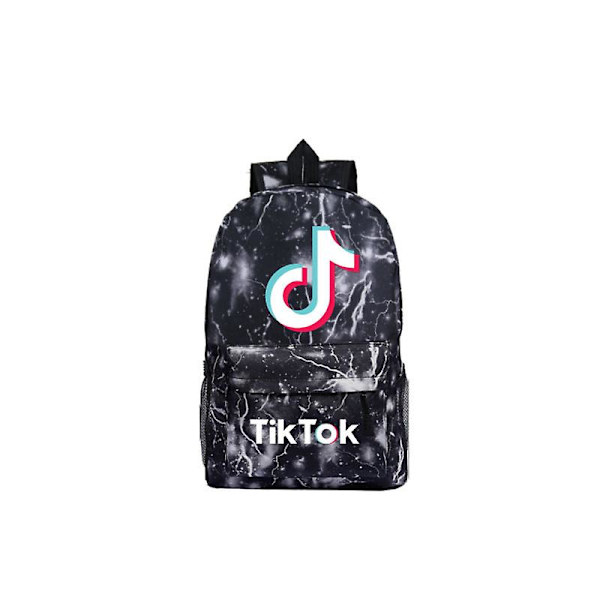 3 stk. Gutter Jenter Tik Tok Skolesekk Ryggsekk Skulderveske Lightning Black