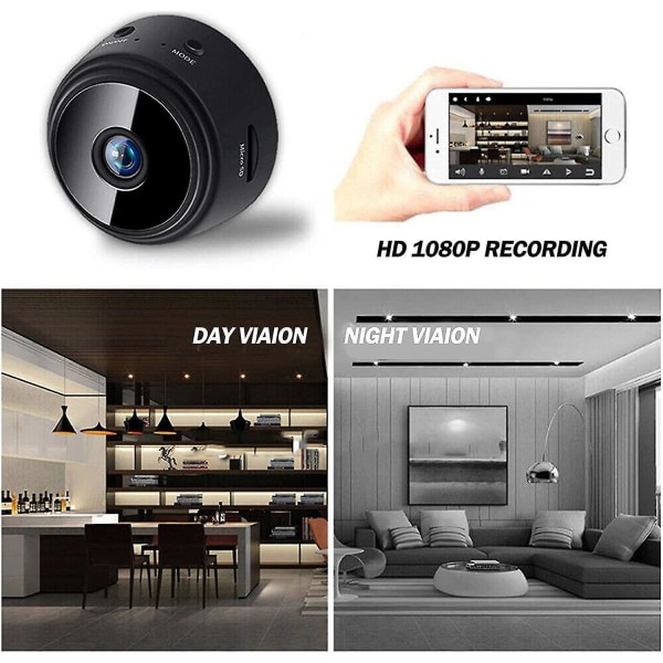 Mini WiFi-säkerhetskamera, trådlös Nanny Secret-kamera, liten 1080P övervakningskamera med CCTV