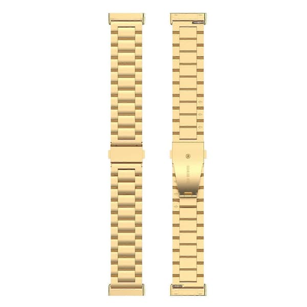 [LCS]xDfind Tre Perler Quick Release Metal Urrem Gold For Fitbit Versa 4 / 3 / Sense2 / 1