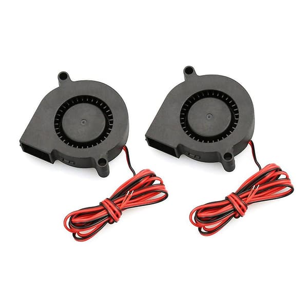 2 stk. Mini Køleventilator 5015 DC 12V Radial Turbo Blæser Kompatibel med 3