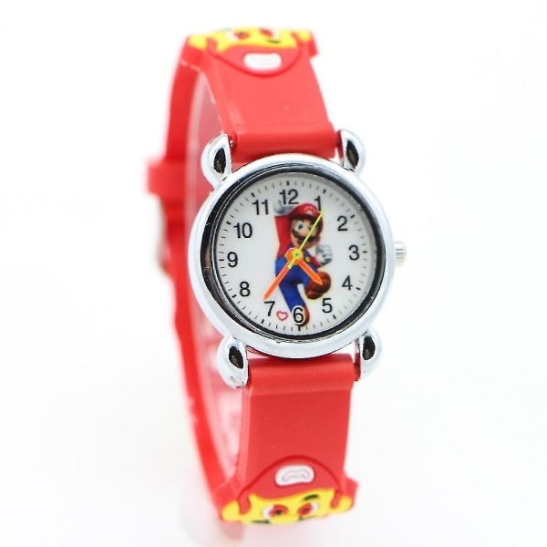 Tecknad Super Mario Doll Watch,,, Students Quartz Armbandsur (Ljusblå)