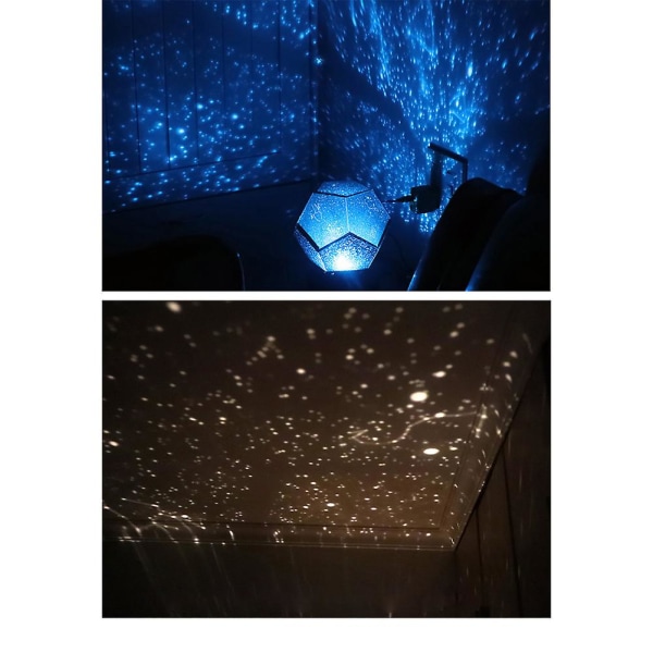 Galaxy projektorlampor för sovrum Star Projektor nattlampa f black USB three-color