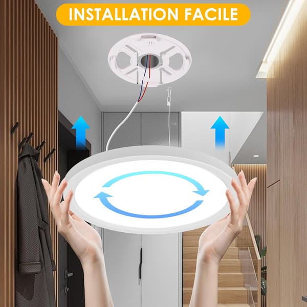 [LCS]LED ceiling light with motion sensor, 18W 4000K indoor motion sensor lamp, 1800LM 30cm ceiling light for hallway, stairs, garage [Energy class E]