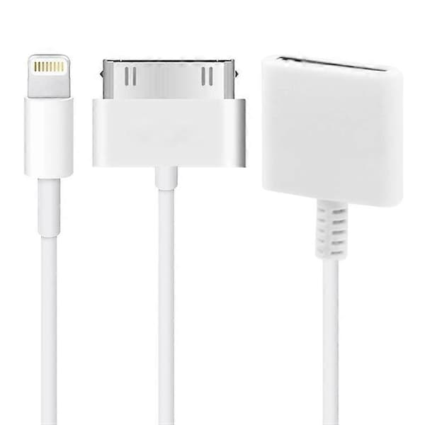 15 cm 8-bens han til 30-bens hun adapterkabel (hvid) White