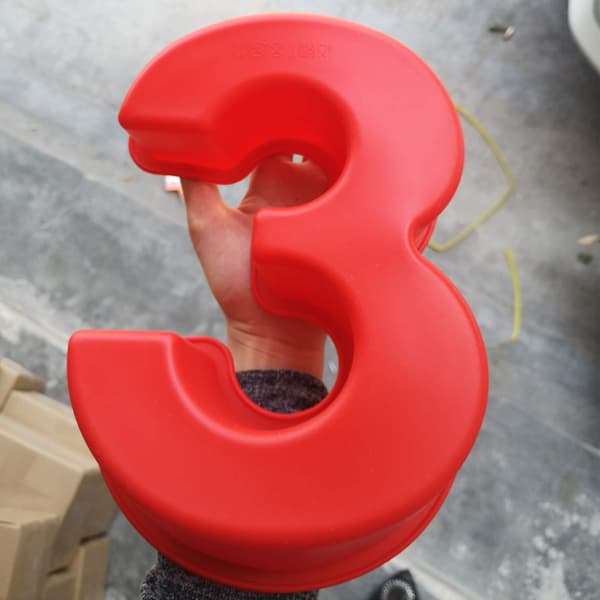 [LCS] 25 cm 9 store tallformer Bakeformer Silikonform med tall Kakeform (25 cm)-14894