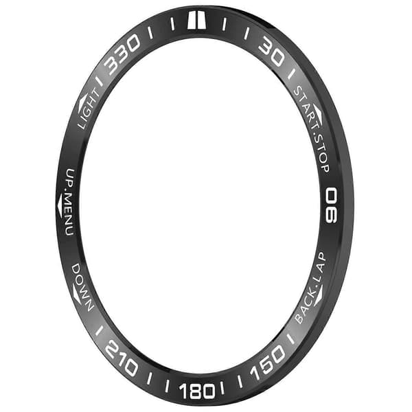 Til Garmin Fenix 8 47mm AMOLED Version Rustfrit Stål Bezel Ridsefast Beskyttelsesring Multicolor Black+White