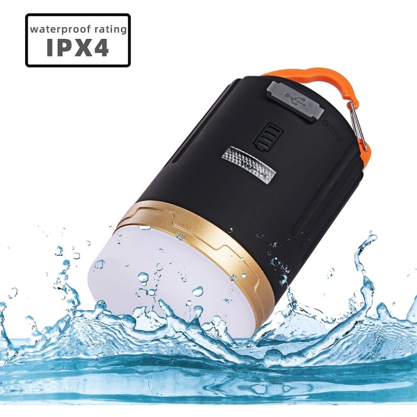 Campinglykta Campinglykta Led Camping 4800mah Tältlampor Uppladdningsbart Batteri, Magnetisk Bas, 3 Ljuslägen