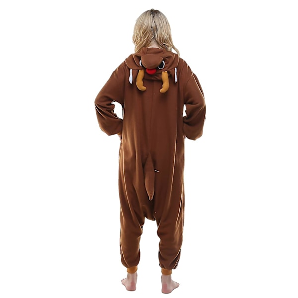 Reedca Totoro Aikuisten Onesie Halloween Cosplay Asut Anime Pyjamat Yhteensopiva Naisten Ja Tyttöjen Kanssa, napitus Deer2 XL