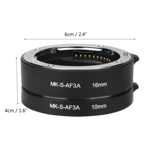 10mm 16mm Automatisk Makro Autofokus Mellomrør for Sony E