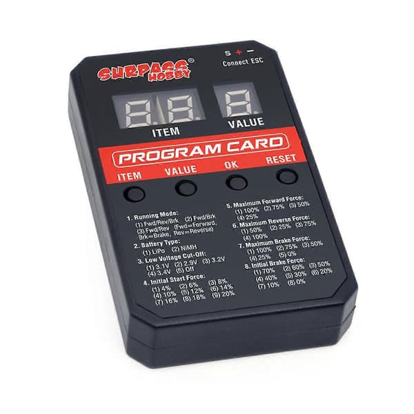 [LCS]SURPASS HOBBY V2 LED-programkort kompatibelt med ESC-hastighetskontroller RC-bil