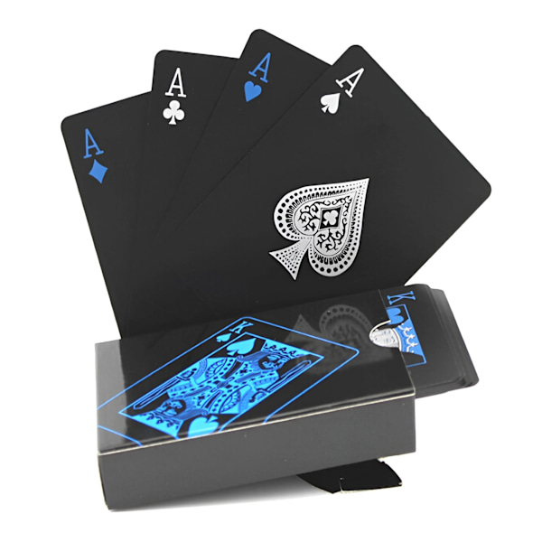 Vattentäta, Helt Svarta, Slitstarka och Nötningsbeständiga Plast Poker Brädspelskort PVC Magiska Pokerkort Casual Spel Pokerkort Red