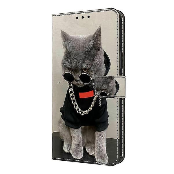 För Samsung Galaxy A56 5G Läderfodral Mönstertryck Plånboksställ Flip Telefonfodral Multicolor Style N