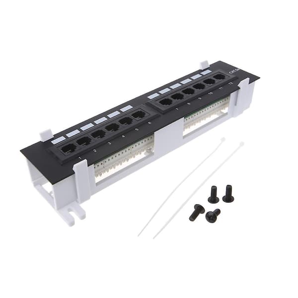 [LCS] Rj45 CAT5 CAT5E Nettverk Patch Panel Veggmontering Rackmonteringsbrakett