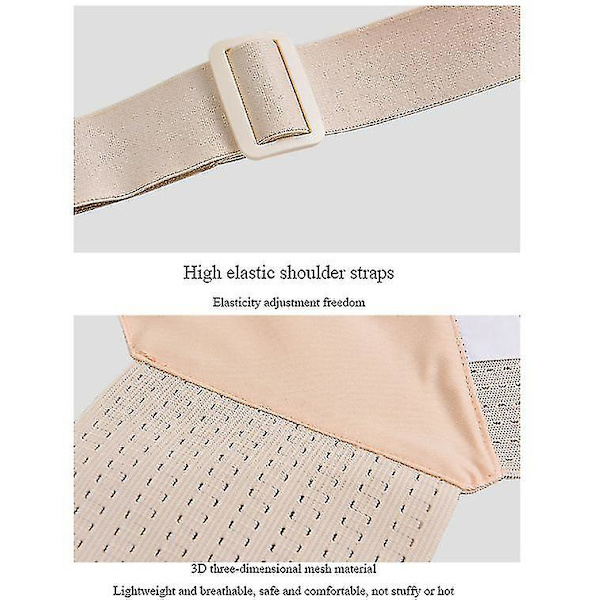 Graviditetsstøtte Magebelte med Skulderstropp BEIGE L