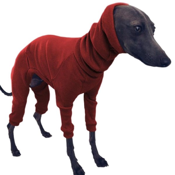 Vinter Dog Coat Jacka Tight Dog Hoodie Dog Jumper Sweater för Greyhound Whippet Black XL