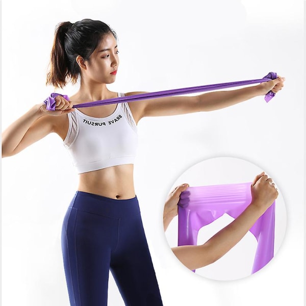 Yoga Fitness Motståndsband Elastiskt Stretch Spänningsdragrep Yellow 36LB