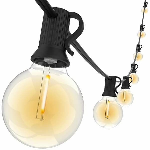 [LCS]15 meter utomhus ljusslinga med G40 LED-lampor i tavernastil