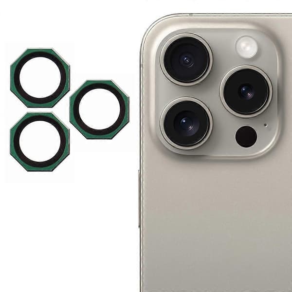 [LCS]För iPhone 16 Pro/16 Pro Max Kameralinsskydd Åttakantig AF+AR Härdat Glas Linsskydd Multicolor Style E