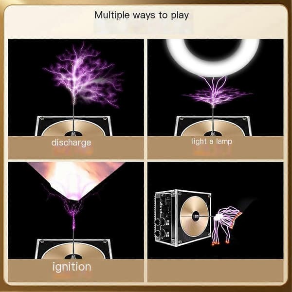 Til Tesla Coil Tesla Musik Trådløs Belysning Trådløs Belysning Højttaler Berørbar Bluetooth AUX Audio Input til Børn